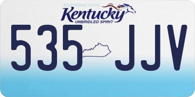 KY license plate 535JJV