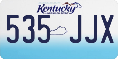 KY license plate 535JJX
