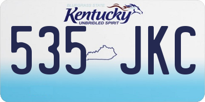 KY license plate 535JKC