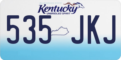 KY license plate 535JKJ