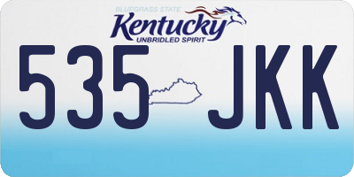 KY license plate 535JKK