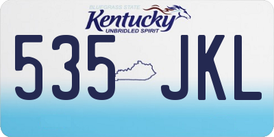 KY license plate 535JKL