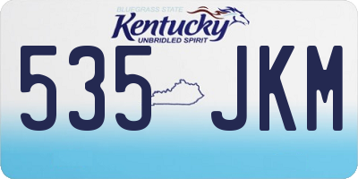 KY license plate 535JKM