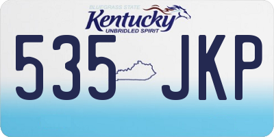 KY license plate 535JKP