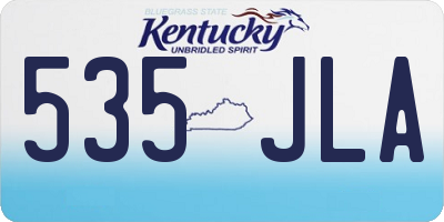 KY license plate 535JLA