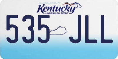 KY license plate 535JLL