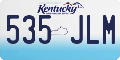 KY license plate 535JLM