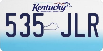 KY license plate 535JLR