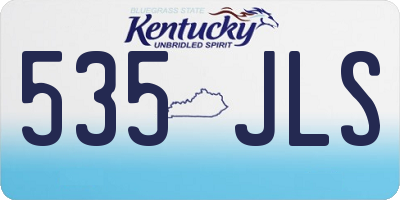 KY license plate 535JLS