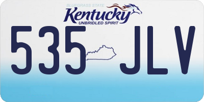 KY license plate 535JLV
