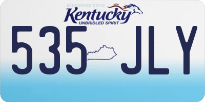 KY license plate 535JLY