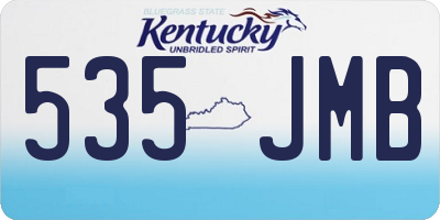 KY license plate 535JMB