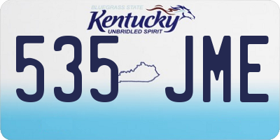 KY license plate 535JME