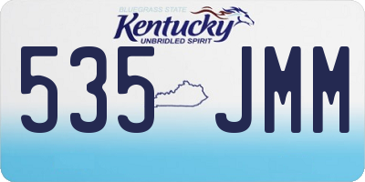 KY license plate 535JMM