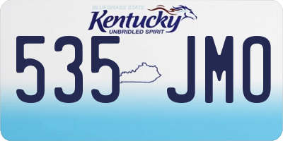 KY license plate 535JMO