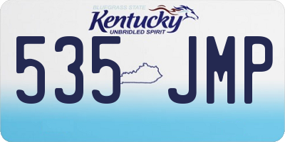 KY license plate 535JMP