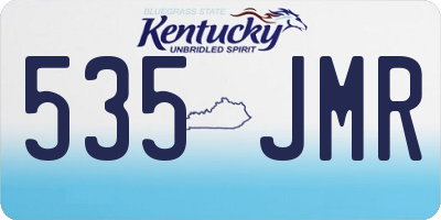 KY license plate 535JMR