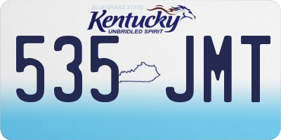 KY license plate 535JMT
