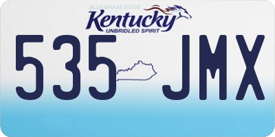 KY license plate 535JMX