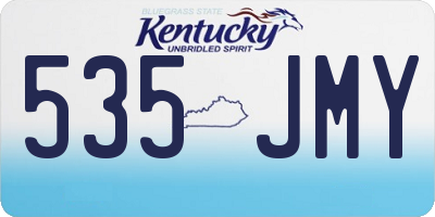 KY license plate 535JMY