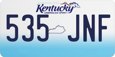 KY license plate 535JNF