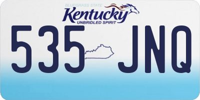 KY license plate 535JNQ