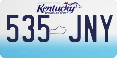 KY license plate 535JNY