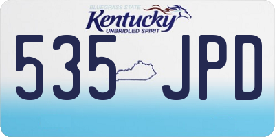 KY license plate 535JPD