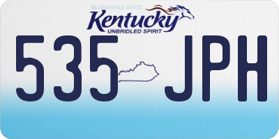 KY license plate 535JPH
