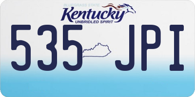 KY license plate 535JPI