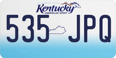 KY license plate 535JPQ