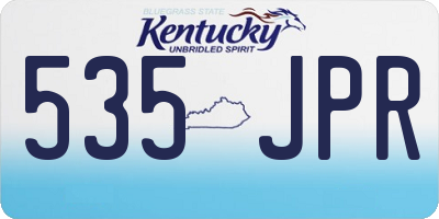 KY license plate 535JPR