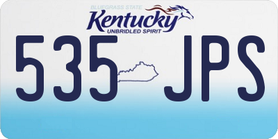KY license plate 535JPS