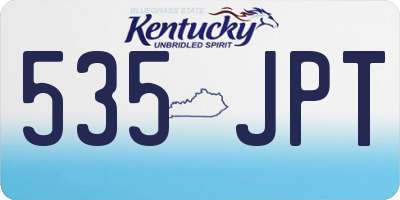 KY license plate 535JPT