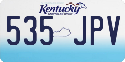 KY license plate 535JPV