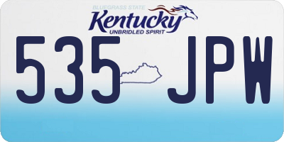 KY license plate 535JPW