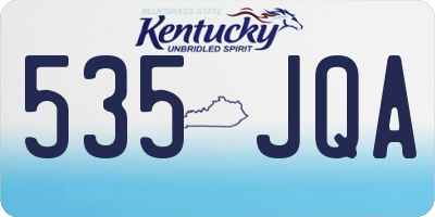 KY license plate 535JQA
