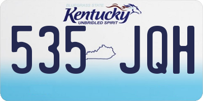 KY license plate 535JQH