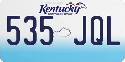 KY license plate 535JQL
