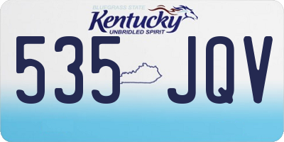 KY license plate 535JQV