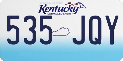 KY license plate 535JQY