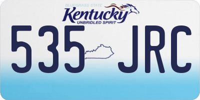 KY license plate 535JRC