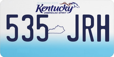KY license plate 535JRH