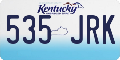 KY license plate 535JRK