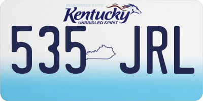KY license plate 535JRL