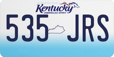 KY license plate 535JRS