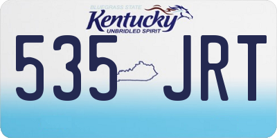KY license plate 535JRT