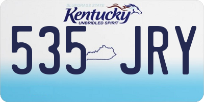 KY license plate 535JRY