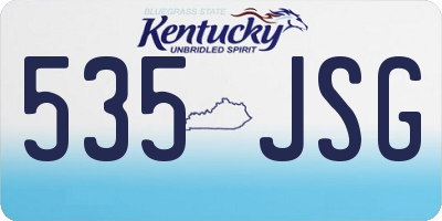KY license plate 535JSG