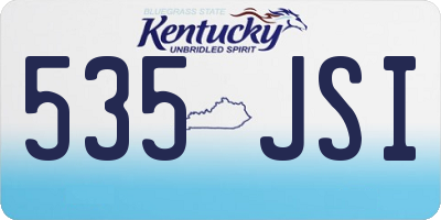 KY license plate 535JSI